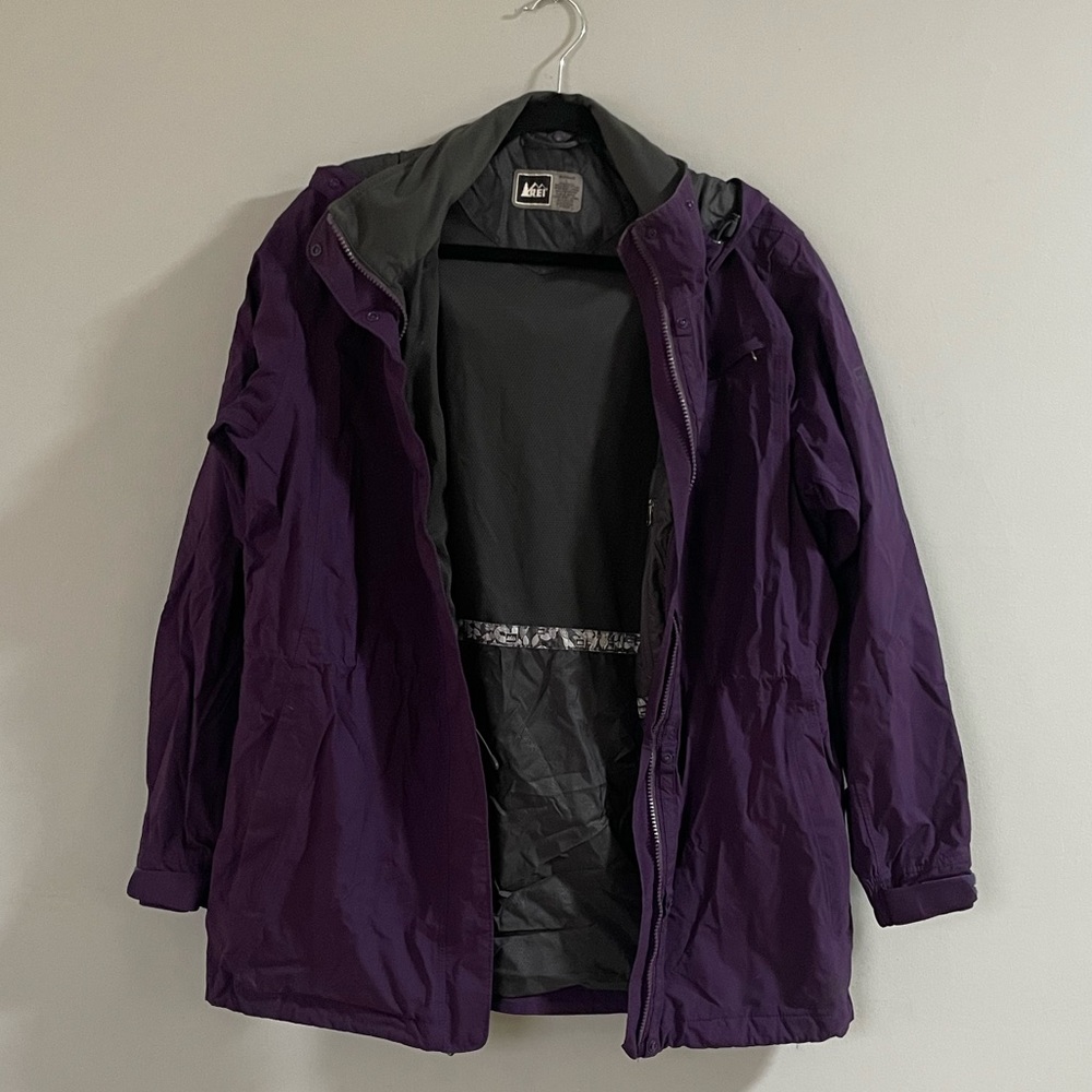 Purple REI Rain Jacket Size Large